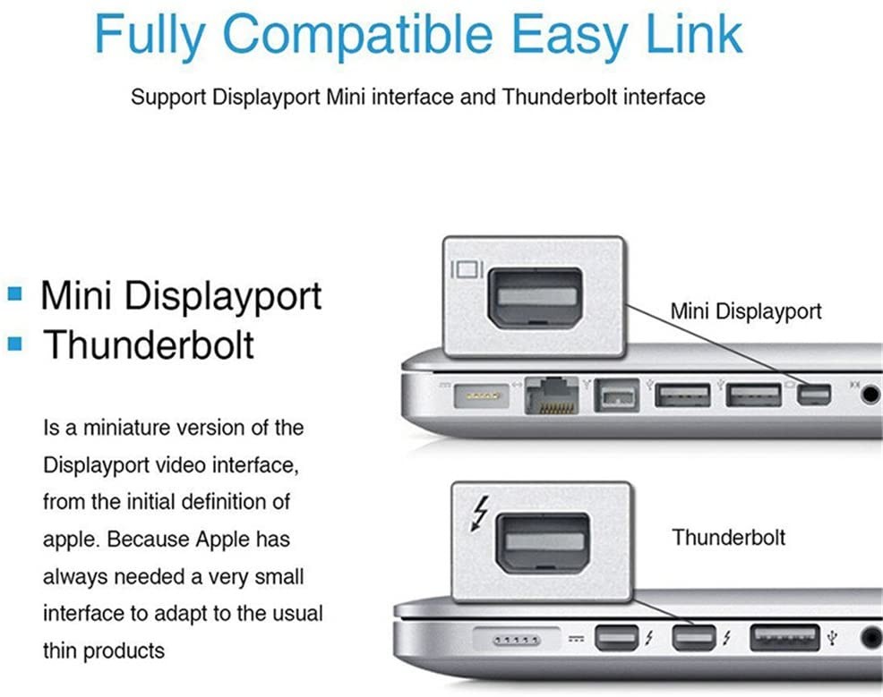 Mini DisplayPort to VGA Adapter 1080P Full HD Gold Plated Thunderbolt Mini DP to VGA for Apple MacBook MacBook Pro/Air iMac Mac Mini Surface Lenovo
