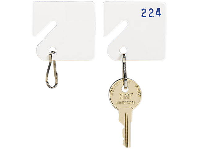 MMF POS 201300006 Key Tags - Plastic - 20 / Pack - White