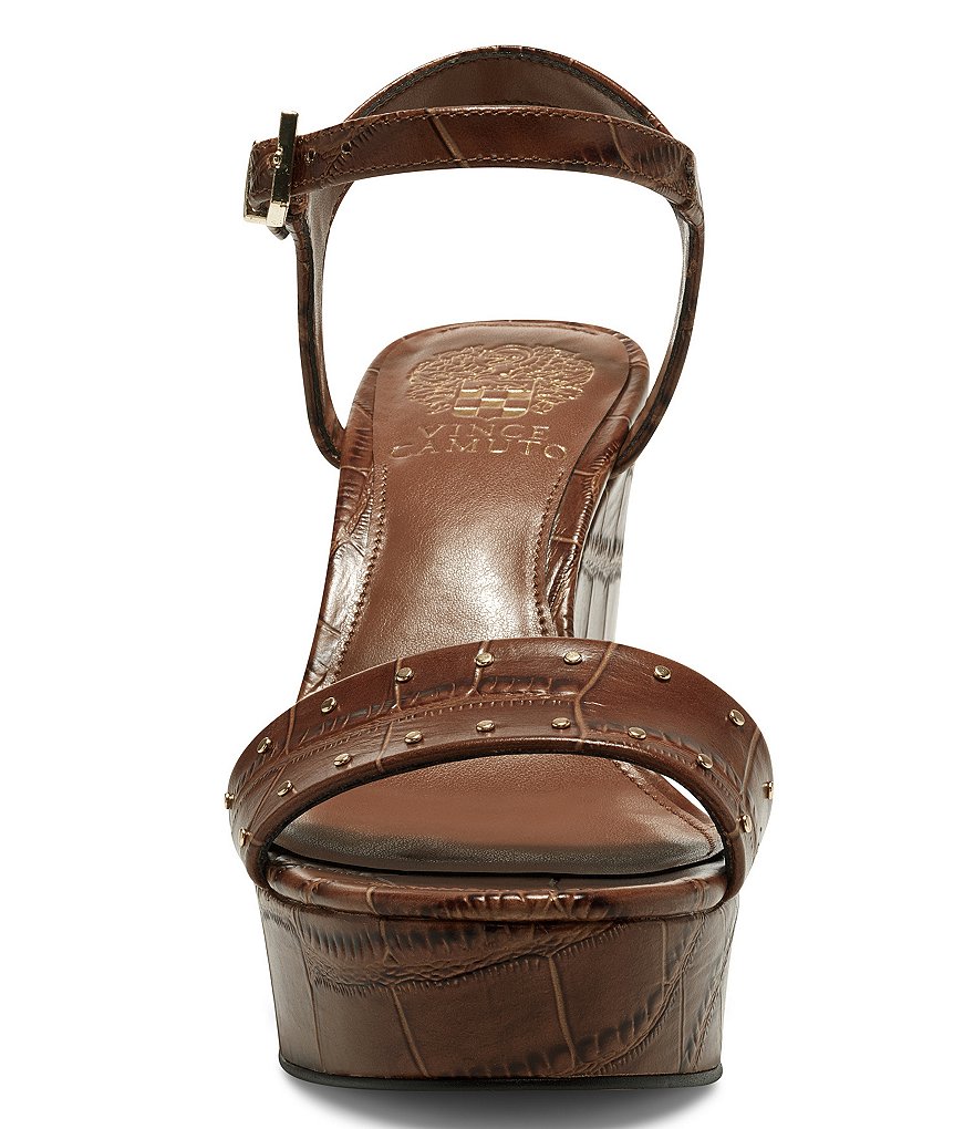 Vince Camuto Celvina Leather Croc Wedges