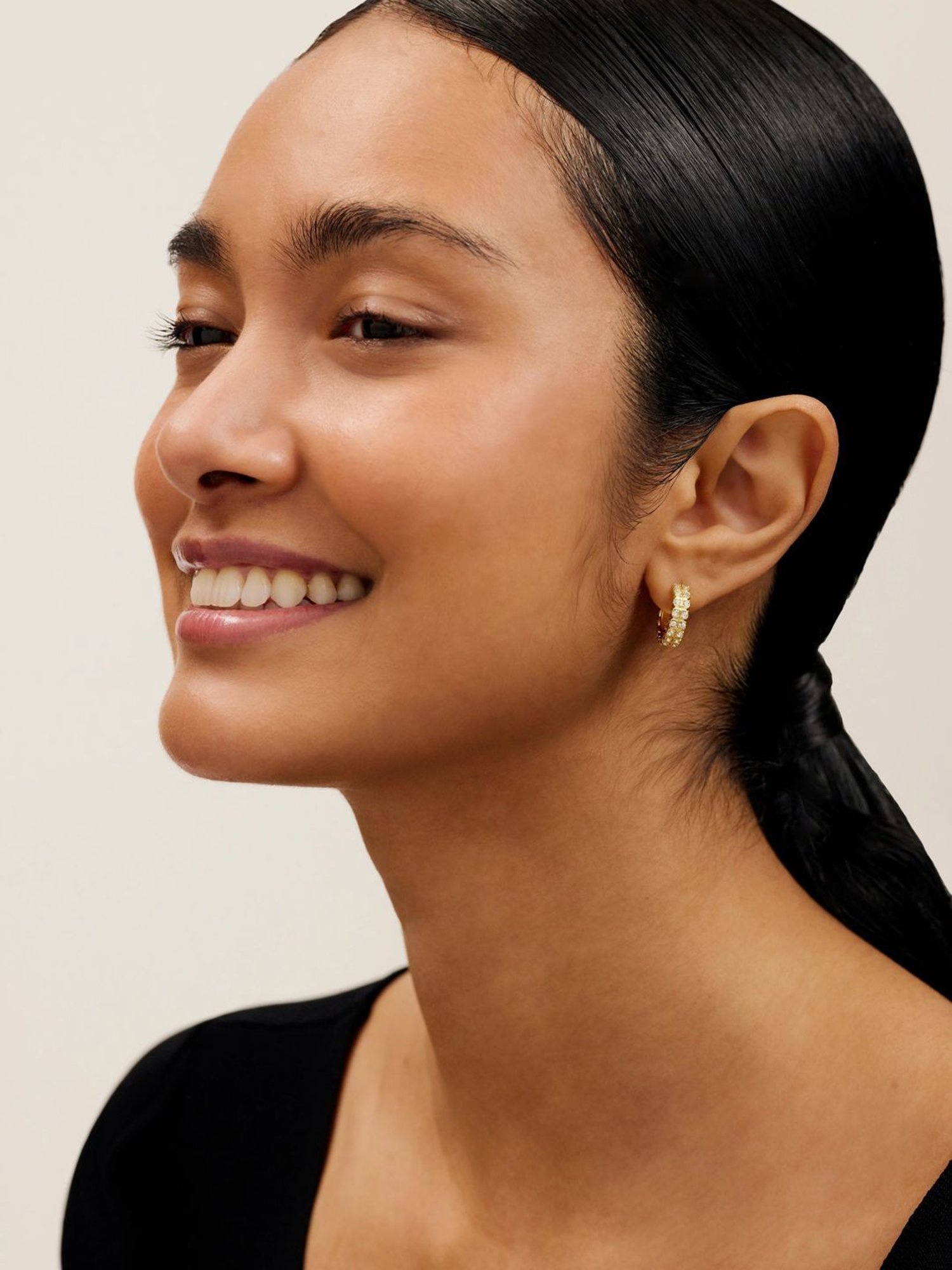 Ted Baker MELLRIE: Small Double Crystal Hoop Earrings