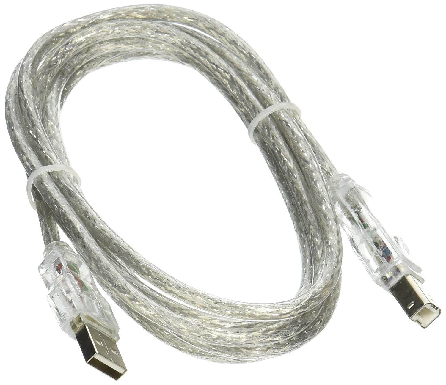 QVS 6-Feet USB 2.0 Translucent Lighted Cable with Purple LEDs (CC2209C-06PRL)