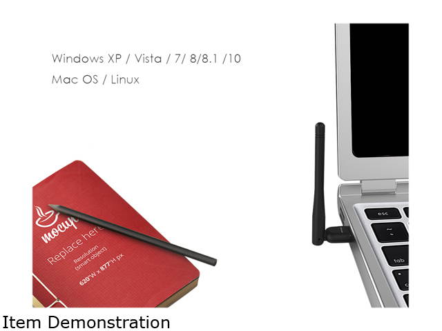 Wavlink AC600 USB Wifi Adapter, 600Mbps Dual Band Wireless Adapter, 802.11ac, High Gain 3dbi Antenna Network Adapter, 2.4G/150Mbps + 5G/433Mbps For PC, Windows XP/Vista/7/8/8.1/10 (32/64bits) MAC OS