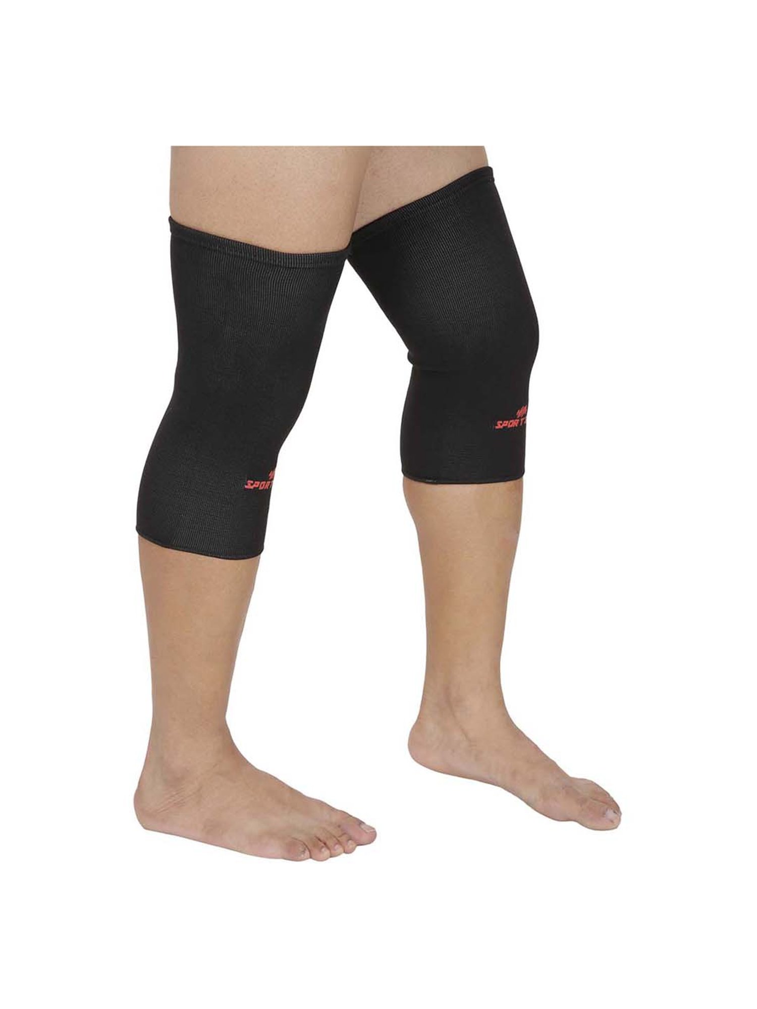 SportSoul Black Premium Compression Knee Support (Large)