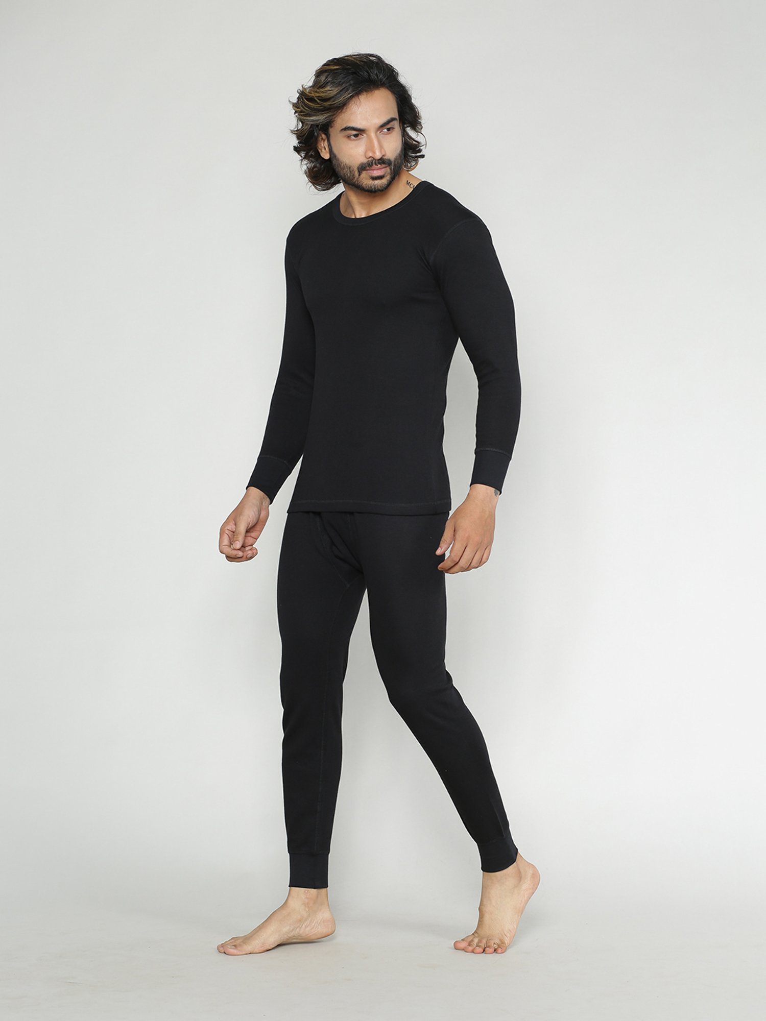 LUX Inferno Black Striped Thermal Set