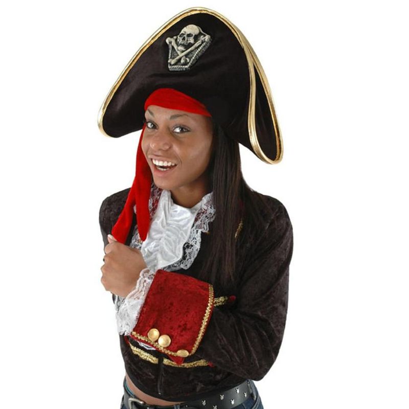 Elope Pirate Adult Costume Hat Black
