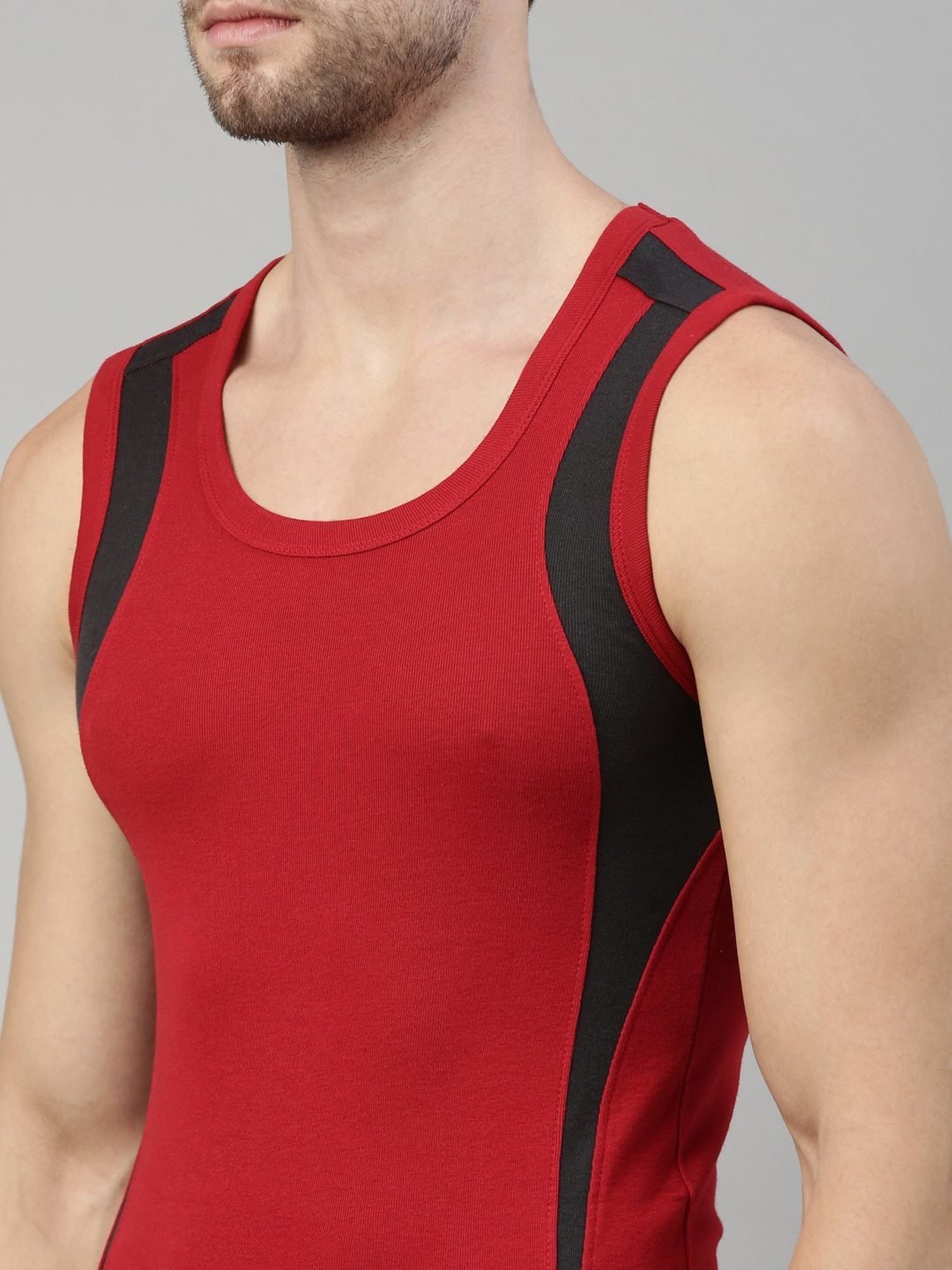 Dixcy Scott Originals Red Cotton Regular Fit Vest