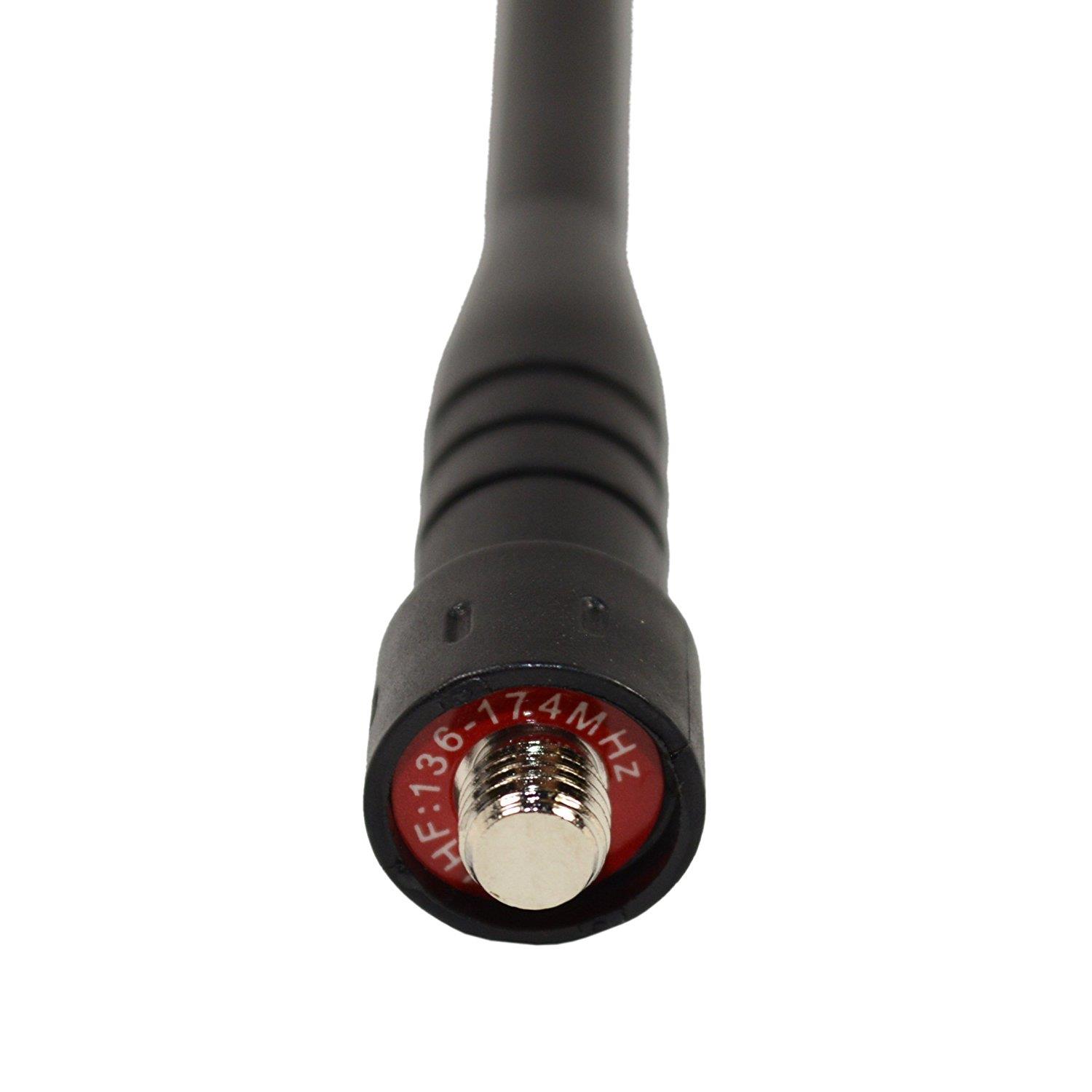 HQRP 4-Pack VHF High Gain Antenna For Motorola GP280, GP300, GP320, GP328, GP330, GP338, GP338 PLUS + HQRP UV Meter