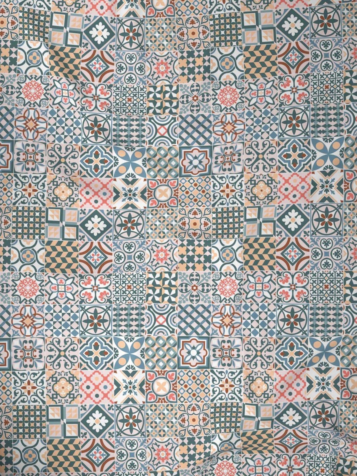 Raymond Home Vision Blue & Pink 144 TC Cotton King Bedsheet with 2 Pillow Covers