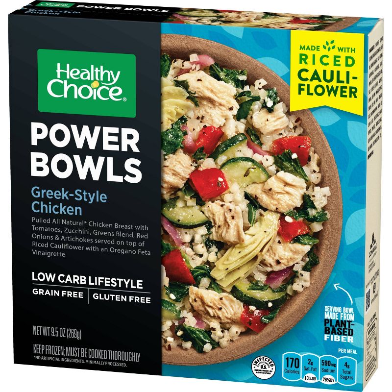 Healthy Choice Frozen Power Bowls Greek Style Chicken