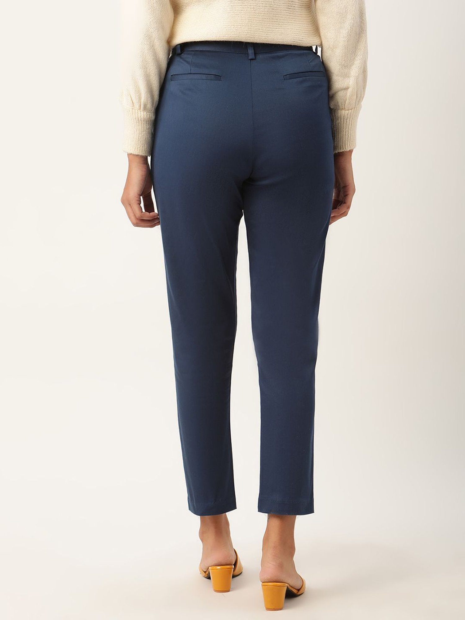 Rooted Blue Cotton Trousers