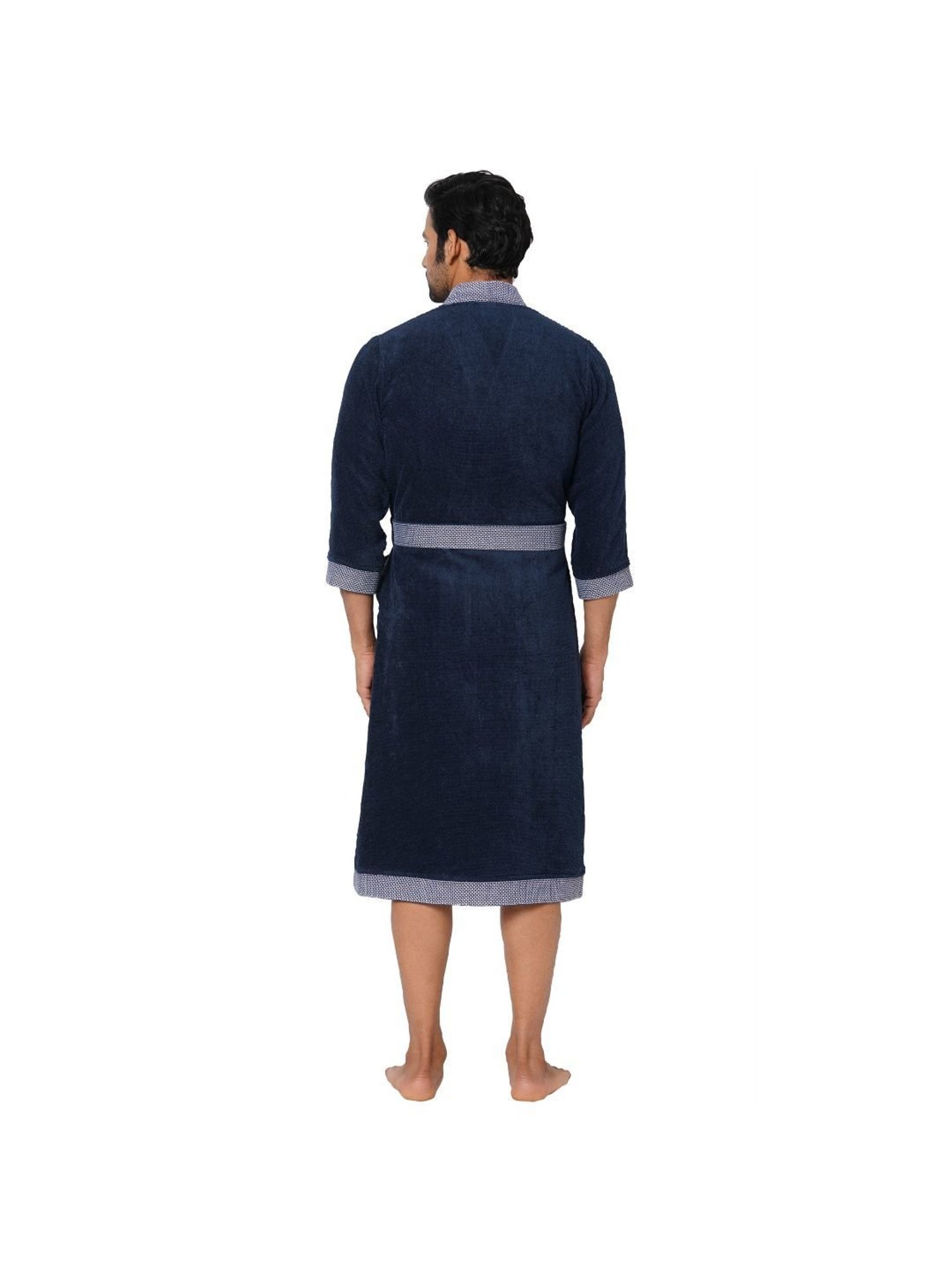 Spaces Hygro Solid Dark Blue Cotton Bathrobes
