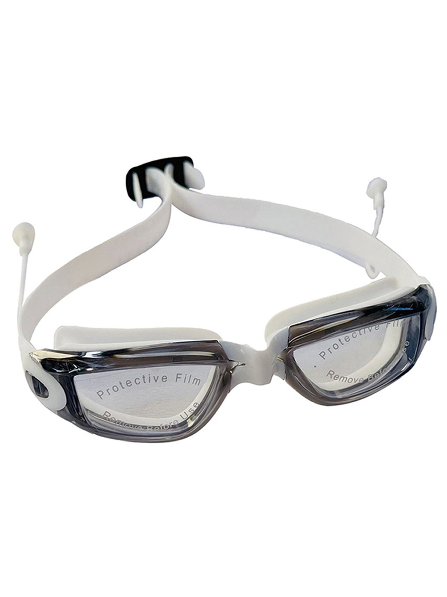 Little Surprise Box X Factor UV Protected Unisex Swimming Goggles with attached Ear Plugs (Grey)