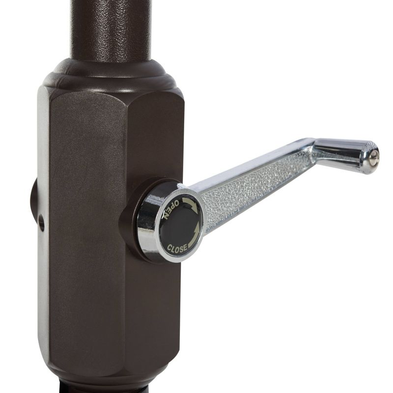 7.5' Square Elsa Fashion Line Umbrella Navy/White - Safavieh