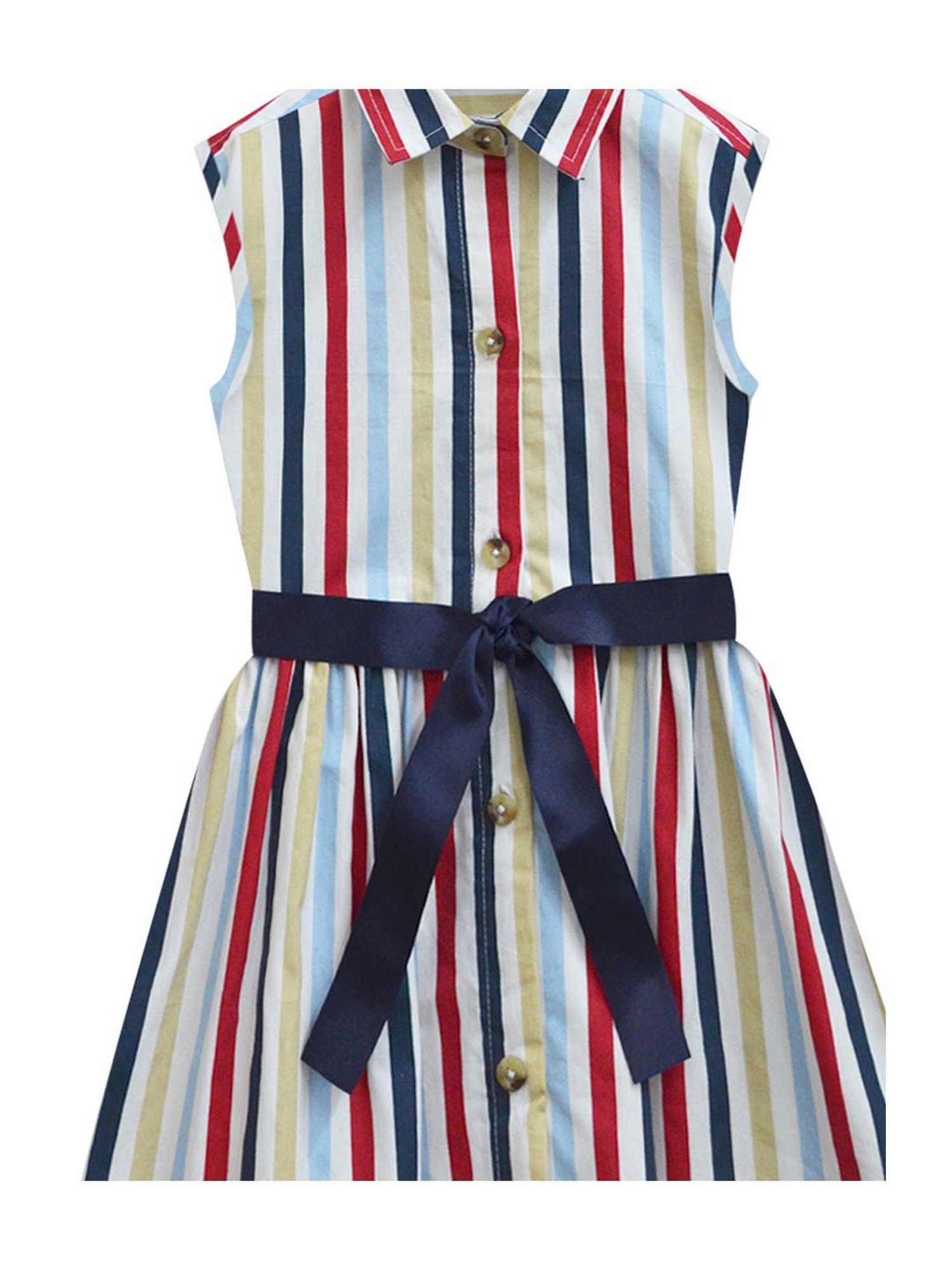 A.T.U.N. Multicolor Striped Shirt Dress