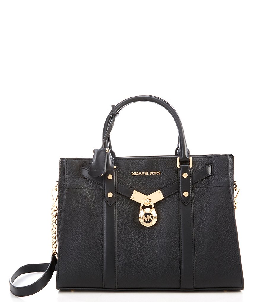 Michael Kors Nouveau Hamilton Large Leather Satchel Bag