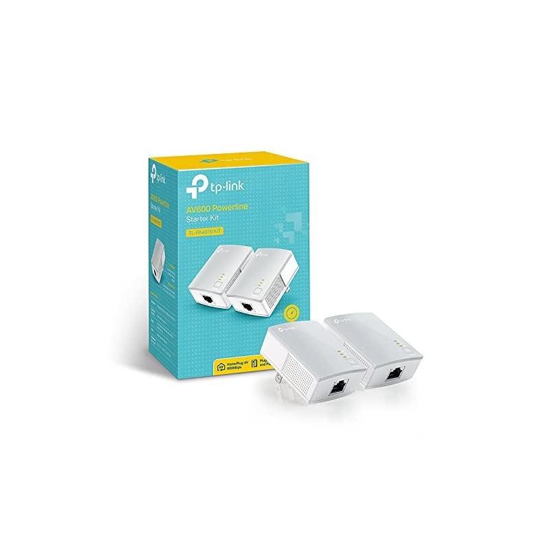 AV600 Powerline Ethernet Adapter(TL-PA4010 KIT)- Plug&Play, Power Saving, Nano Powerline Adapter, Expand Home Network with Stable Connections