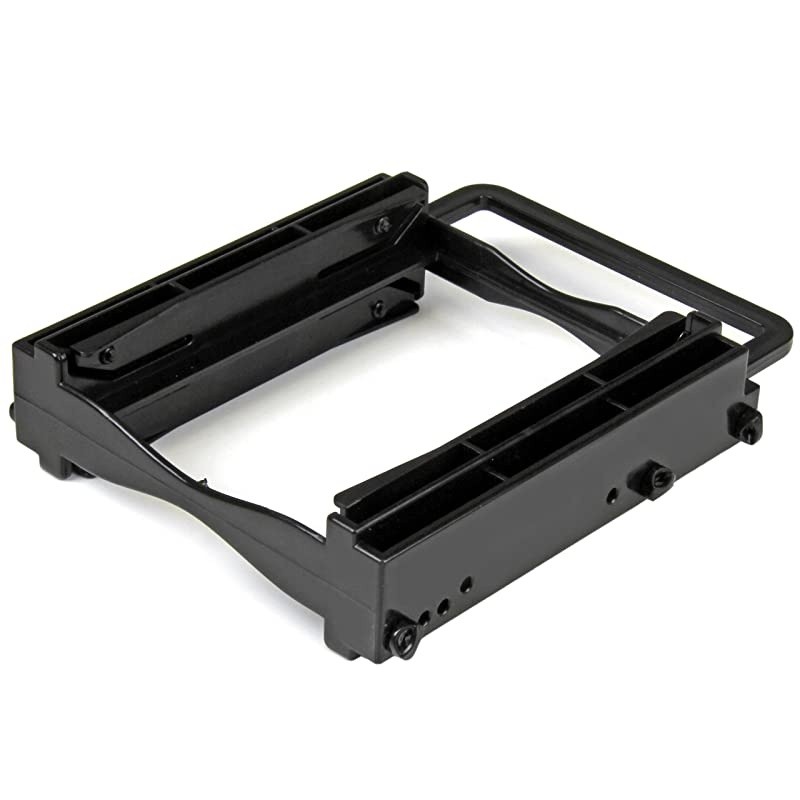 com Dual 25 SSDHDD Mounting Bracket for 35 Drive Bay ToolLess Installation 2Drive Adapter Bracket for Desktop Computer BRACKET225PT Black
