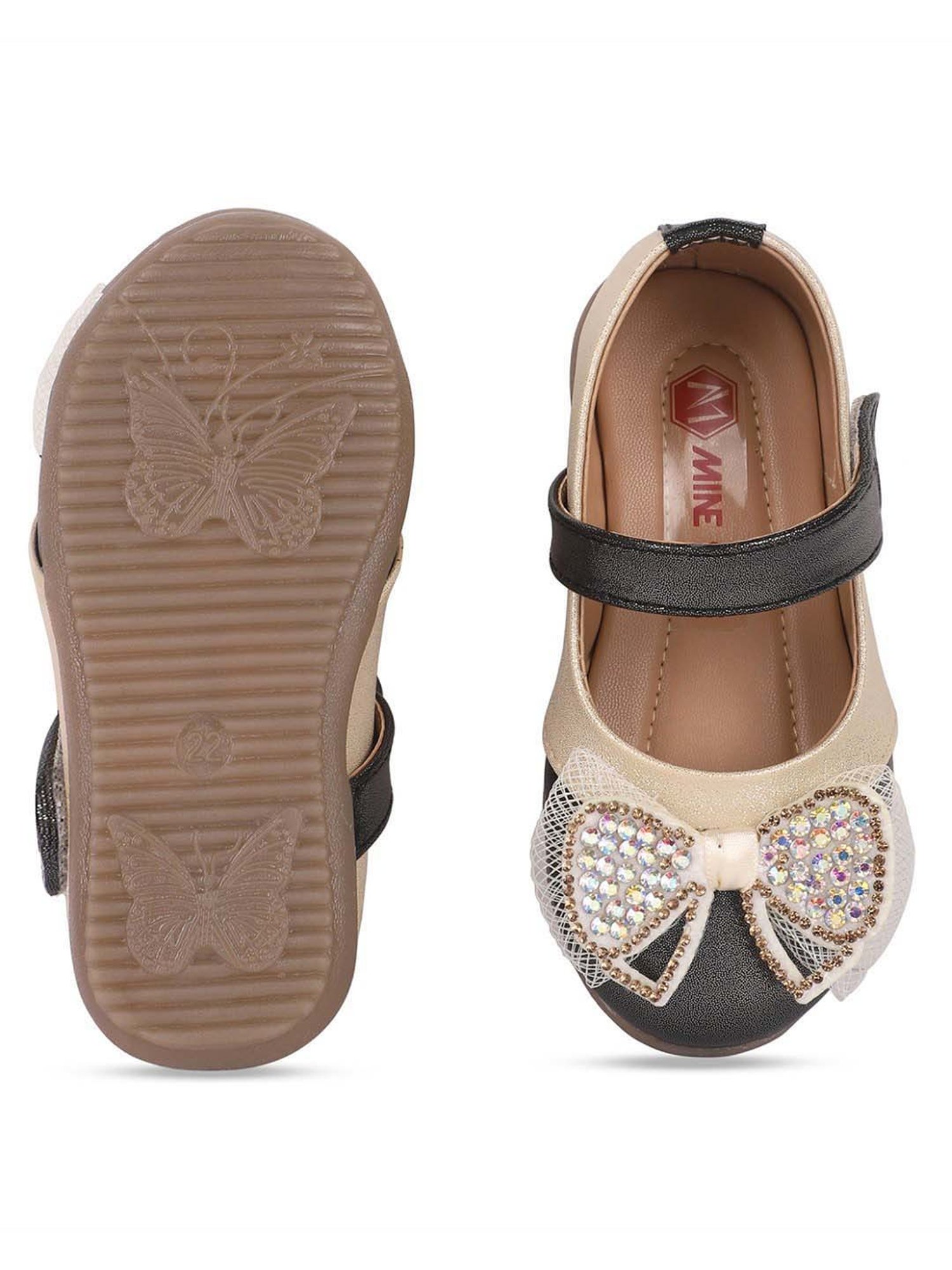 Minesole Kids Black & White Mary Jane Shoes