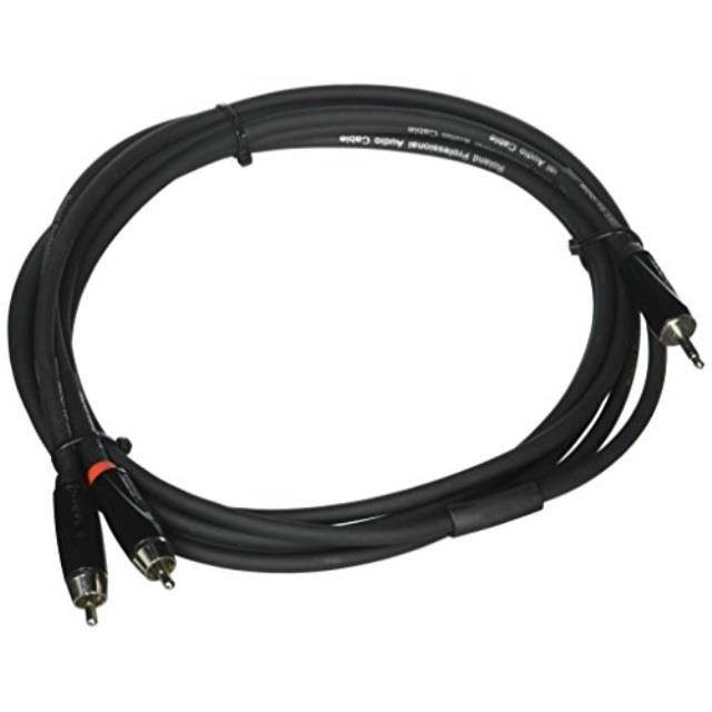 roland 10ft interconnect cable, 3.5mm trsdual rca, black series rcc10352r