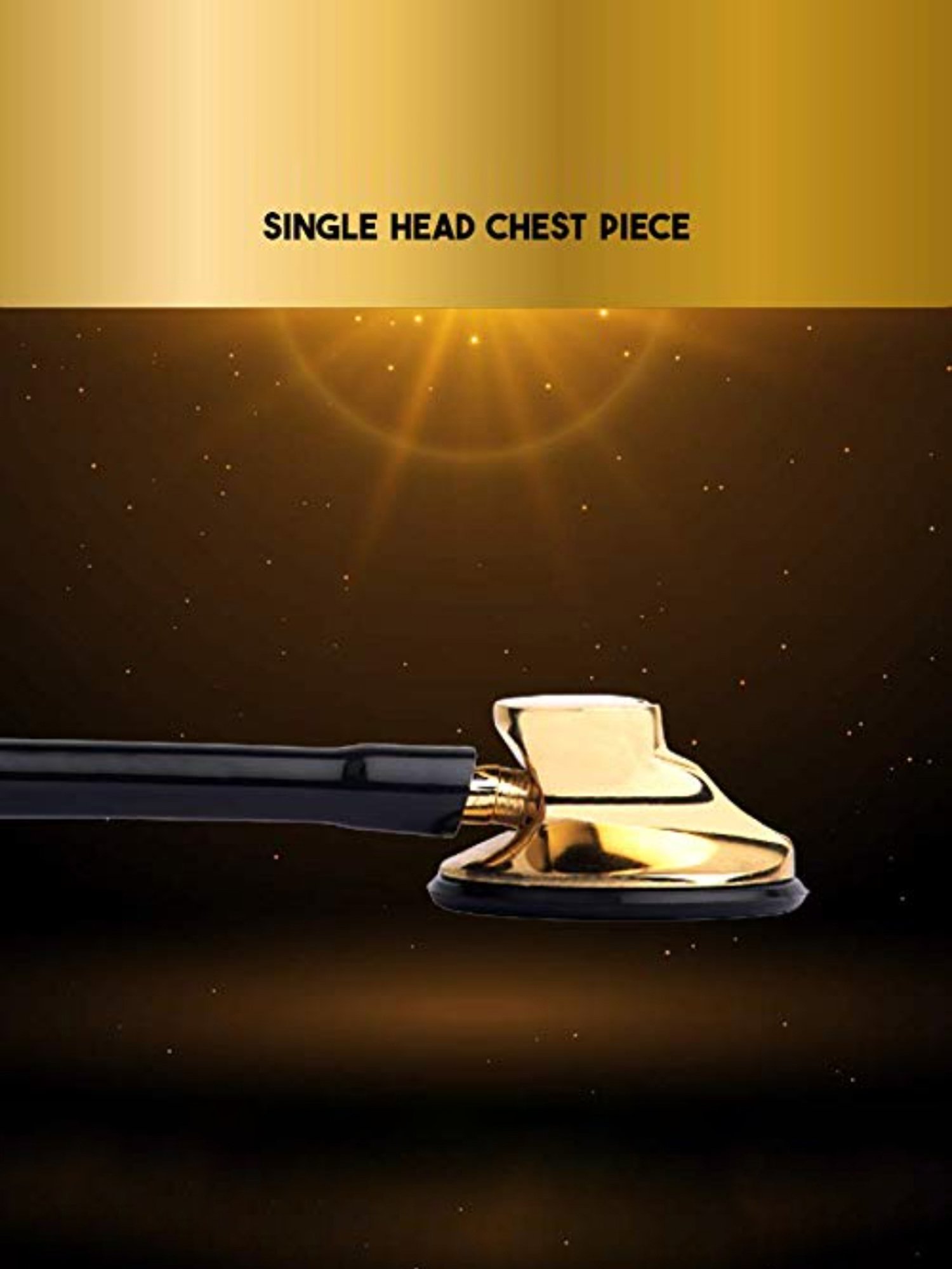 MCP Premium Gold plated Single Head Stethoscope (Gold/Black)