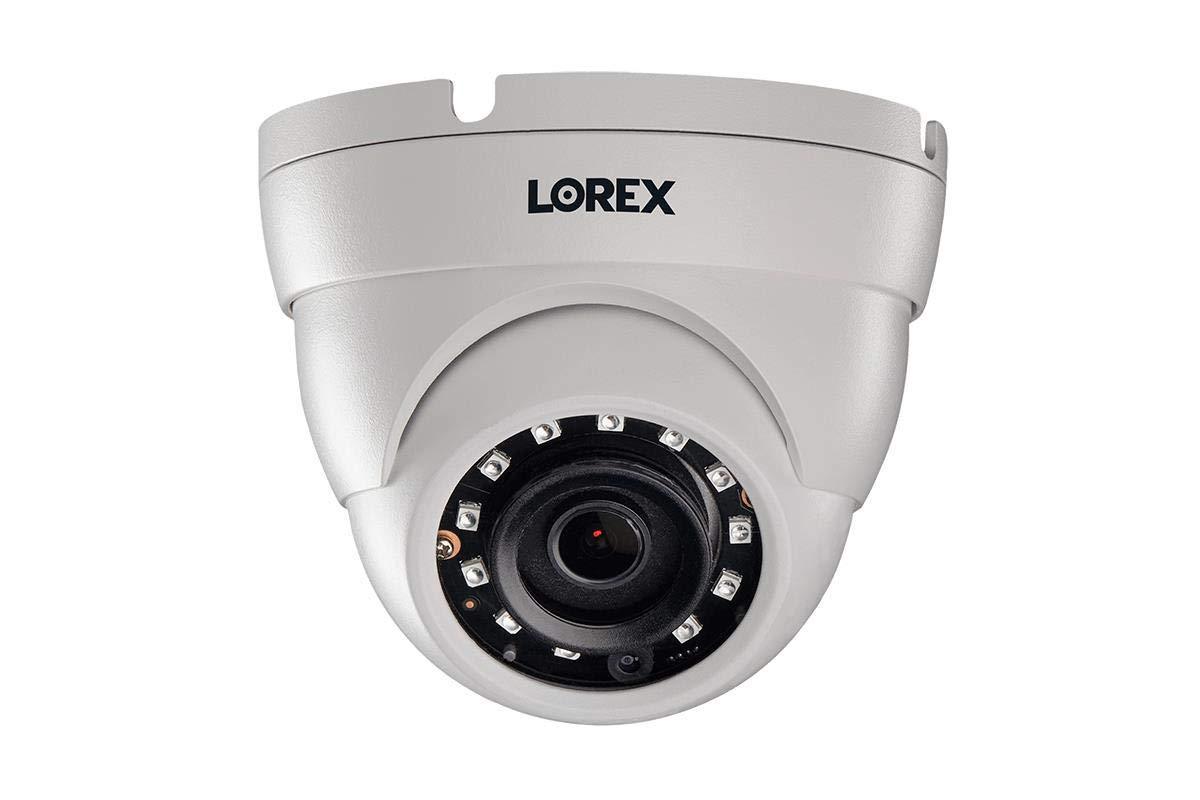 Lorex C581CD-W Indoor/Outdoor 2K Super HD Analog Security Dome Camera, 3.6mm, 120ft IR Night Vision, Color Night Vision,Works with D841/D841B Series, ACJNCD4B, White