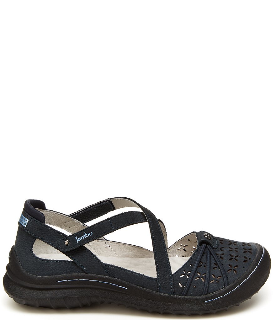 Jambu Pine Suede Cross Strap Mary Janes