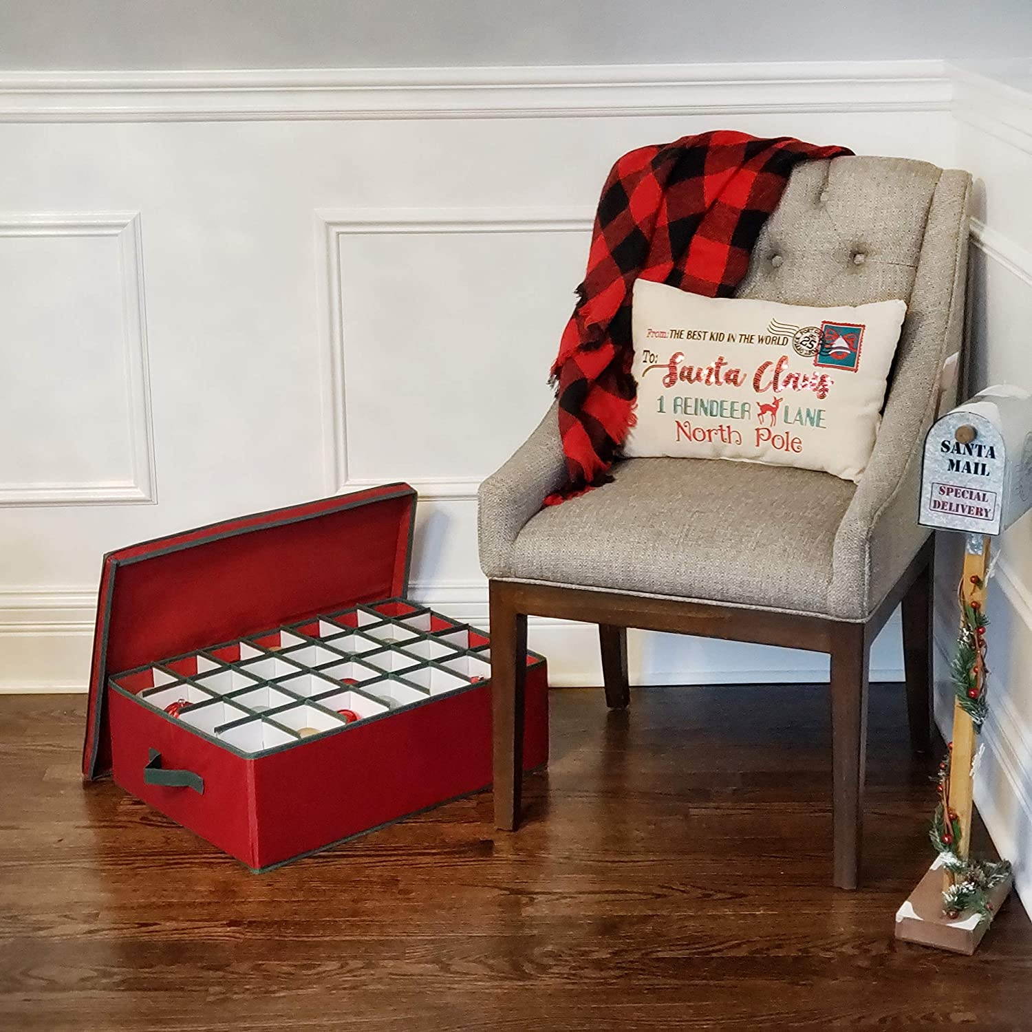 Homz Large Heirloom 56 Ornament Storage