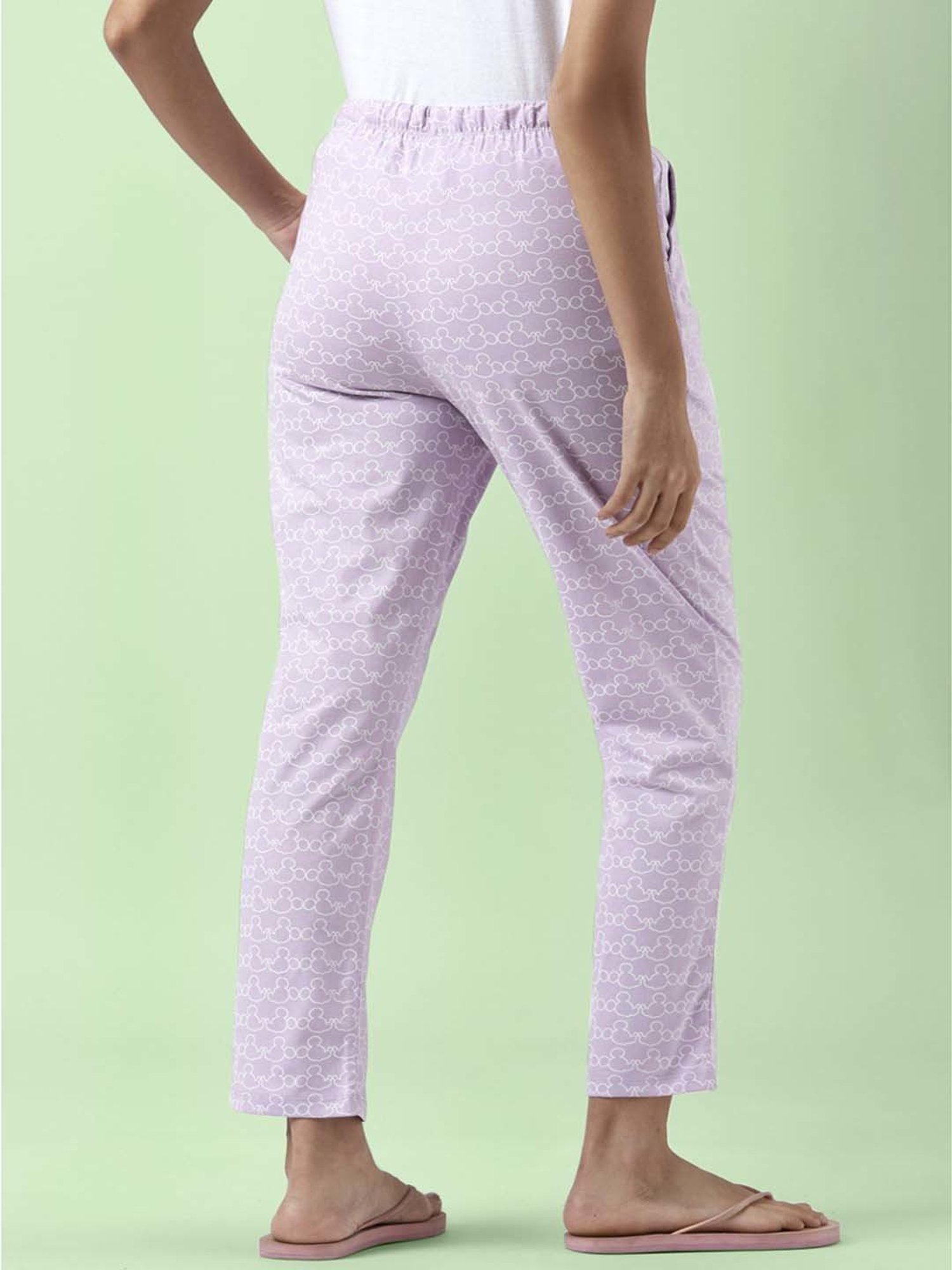 Dreamz by Pantaloons Lilac Cotton Printed Pyjamas