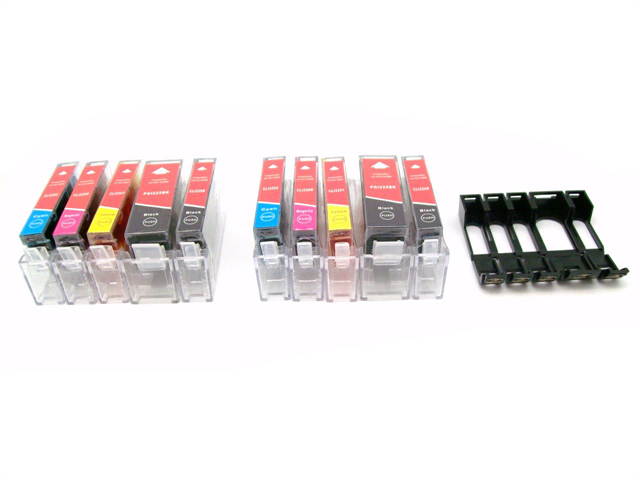 Canon RESETTABLE TANK SYSTEM RCF Resettable chip frame + 10 PK Replacement Ink Tank For PGI-225 CLI-226 Cartridge Pixma MG5120 MG5200 MG5220 MG5220 RFB MG5320 IX6520 MX712 MX882 MX892 IP4920 IP4820