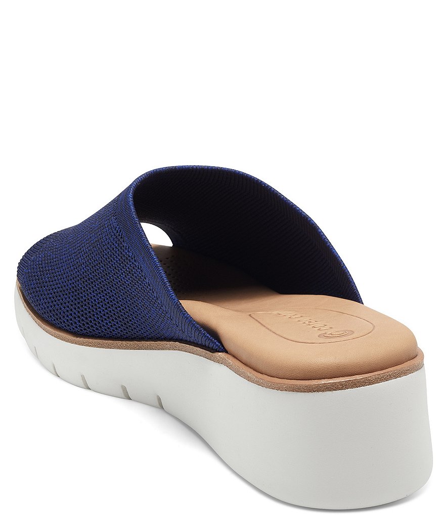 CC Corso Como Ditya Two-Tone Knit Slide Wedge Sandals