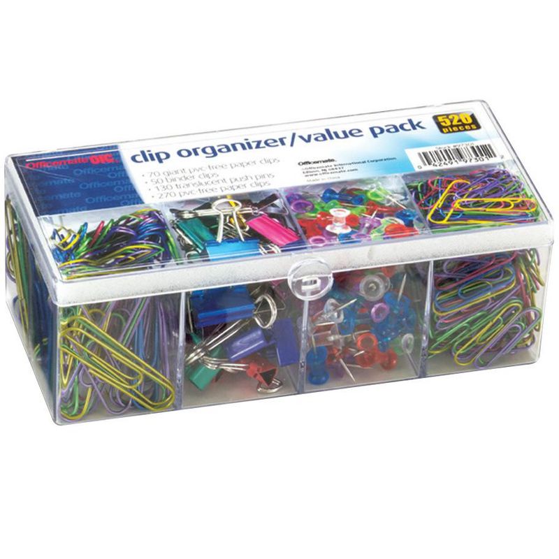 Officemate Value pk PVC-Free Clip Organizer, pk of 520