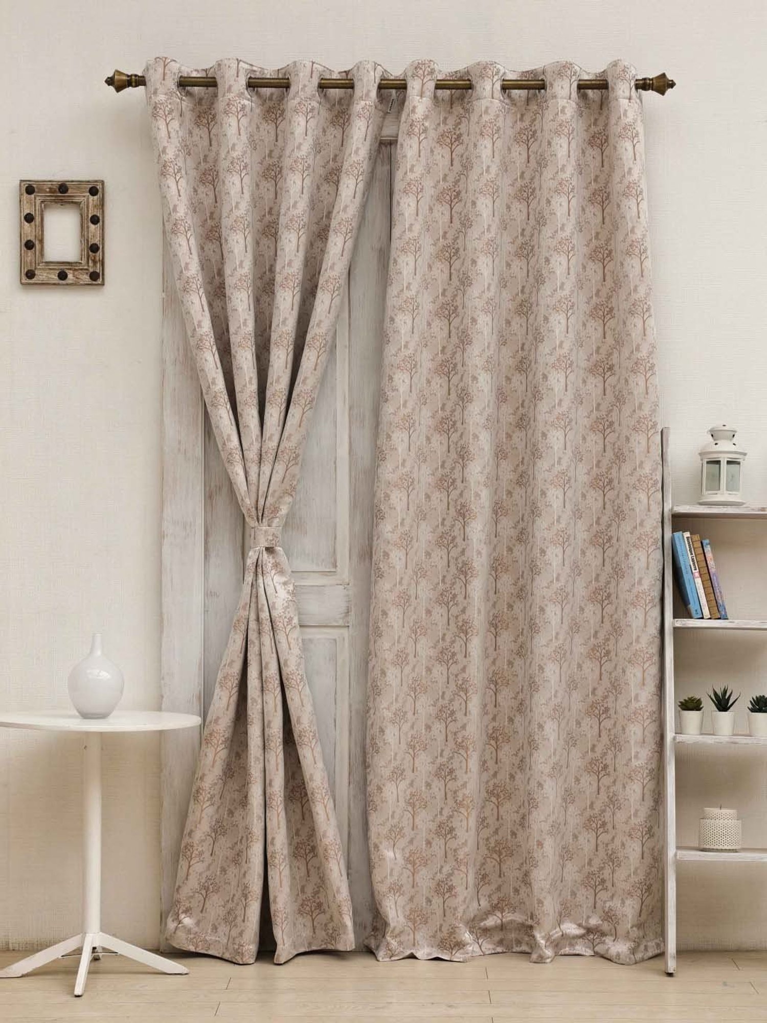 Ariana Eden Roman Coffee Polyester 5ft Window Eyelet Curtain