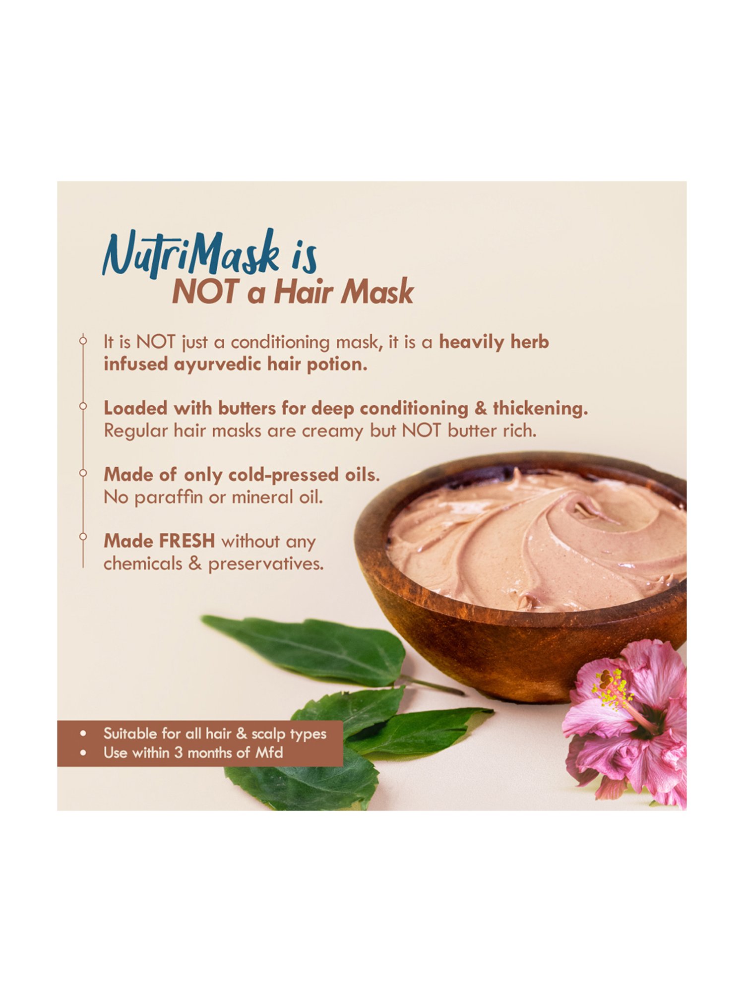 Nat Habit Five Oil Hibiscus Fuse Fresh Hair Nutri Mask - Pack of 2