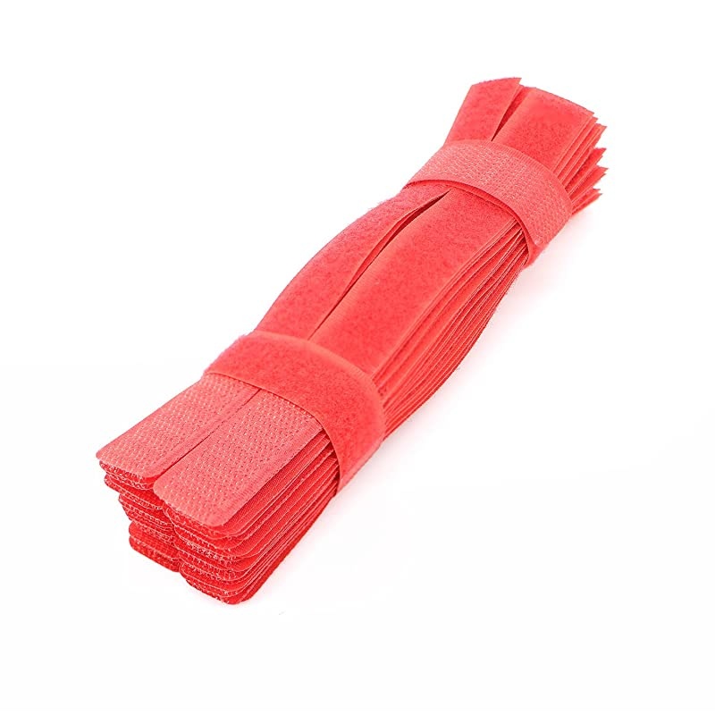 50pcs Cable Ties Reusable Fastening Wire Organizer Cord Rope Holder 7 Inch (Red)