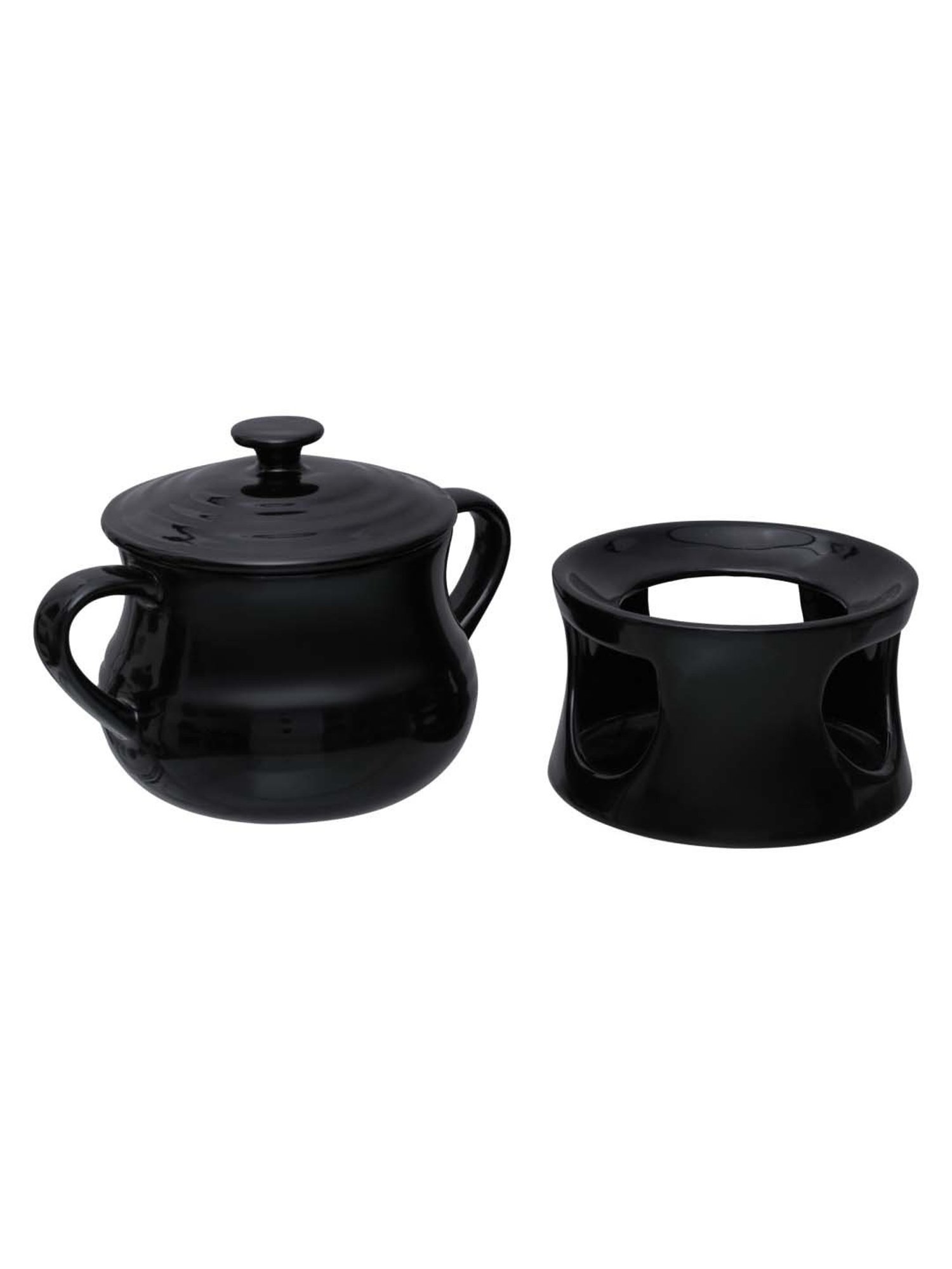 Clay Craft Black Ceramic Fonduset (0.2 L)