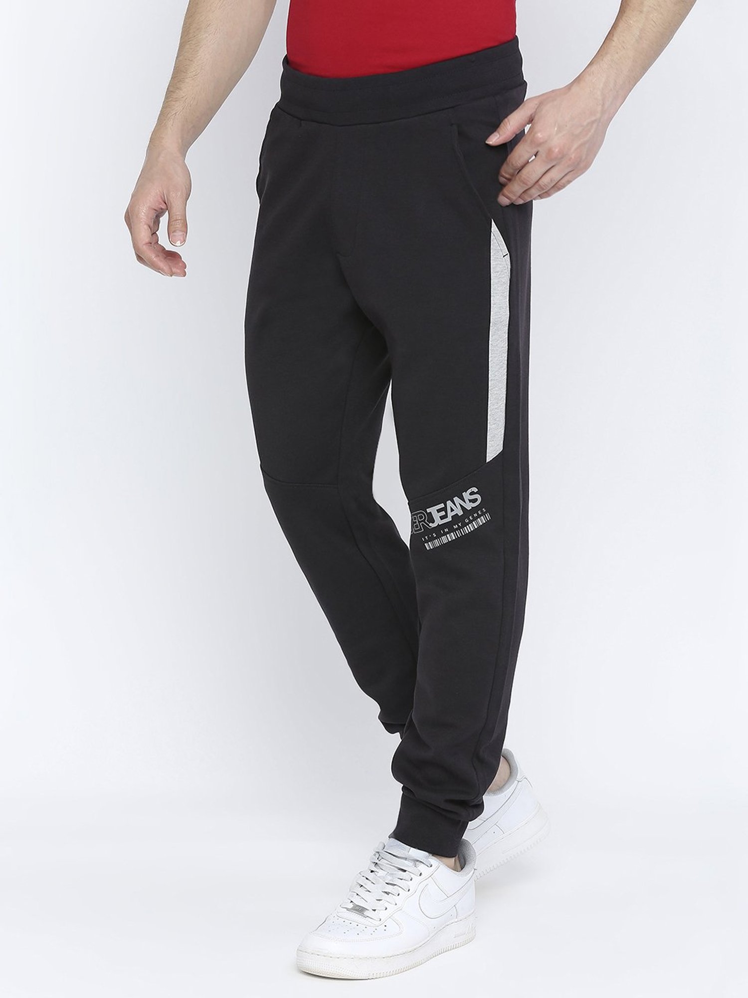 UnderJeans by Spykar Navy Regular Fit Joggers