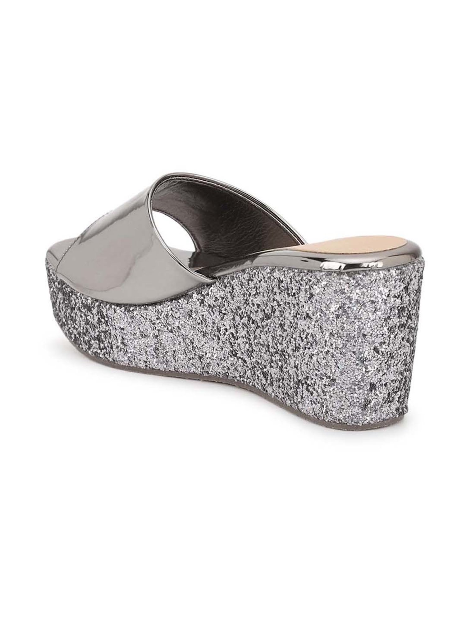 Truffle Collection Women's Pewter Casual Wedges