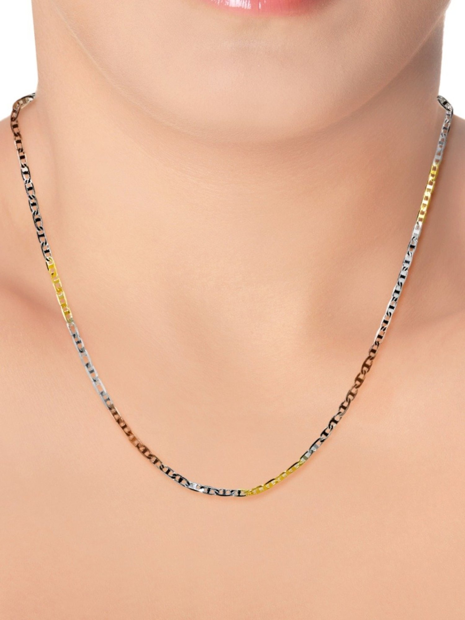 Taraash 92.5 Sterling Silver Rolo Neck Chain