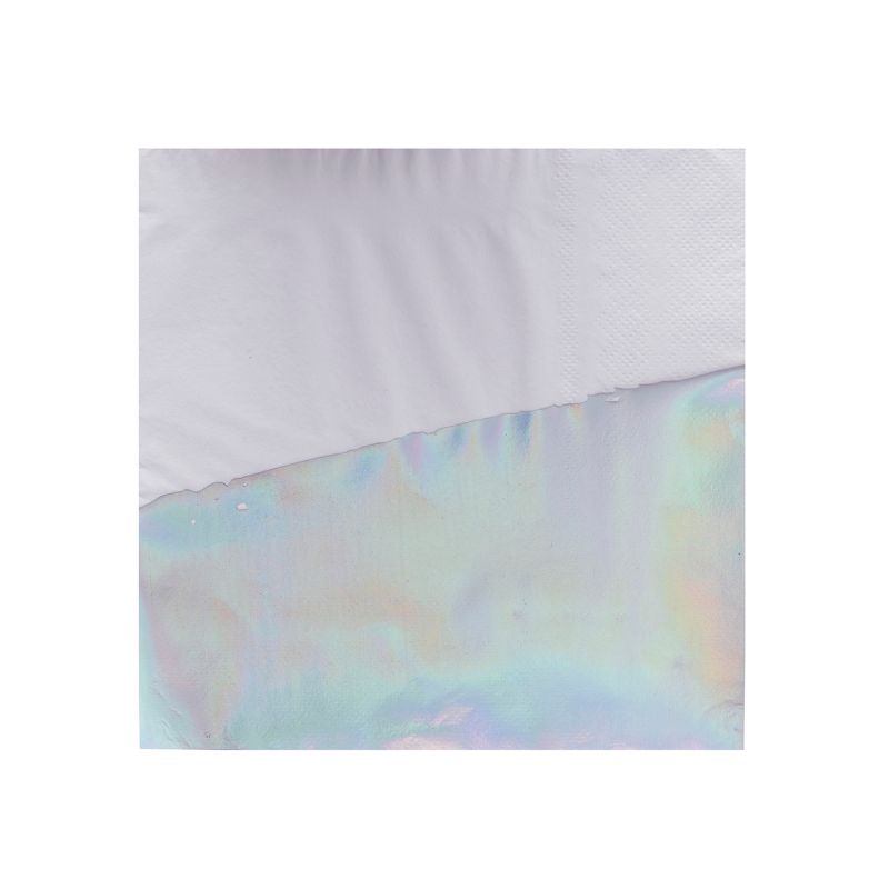 16ct Iridescent Disposable Paper Napkins