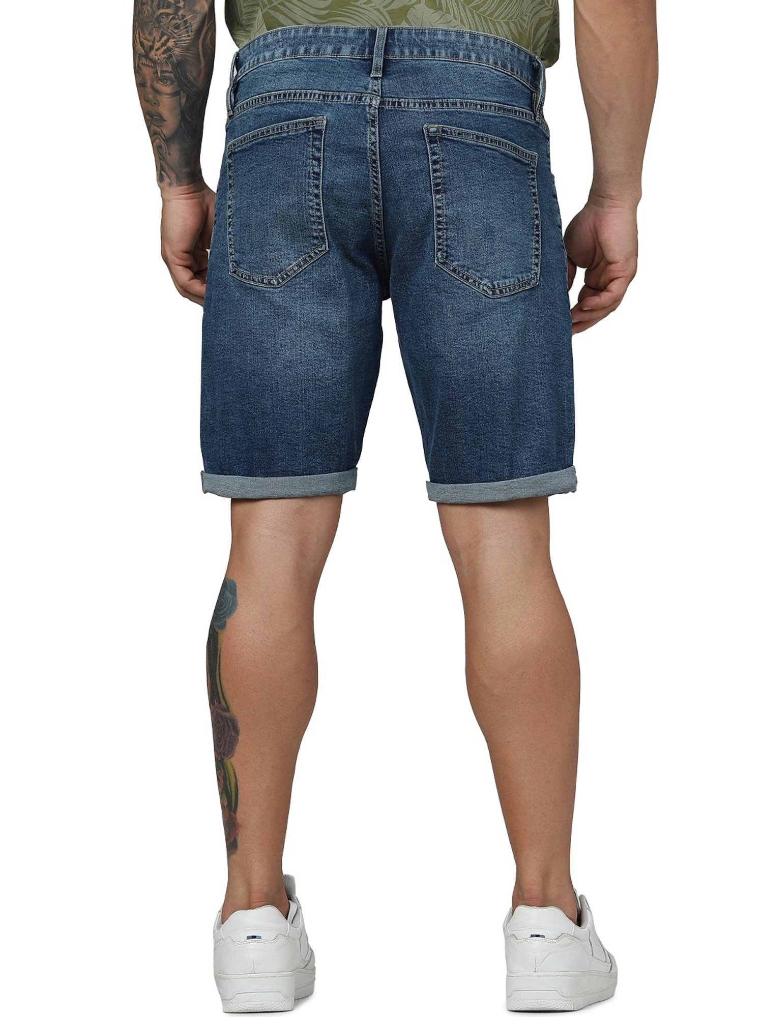 celio* Blue Slim Fit Denim Shorts