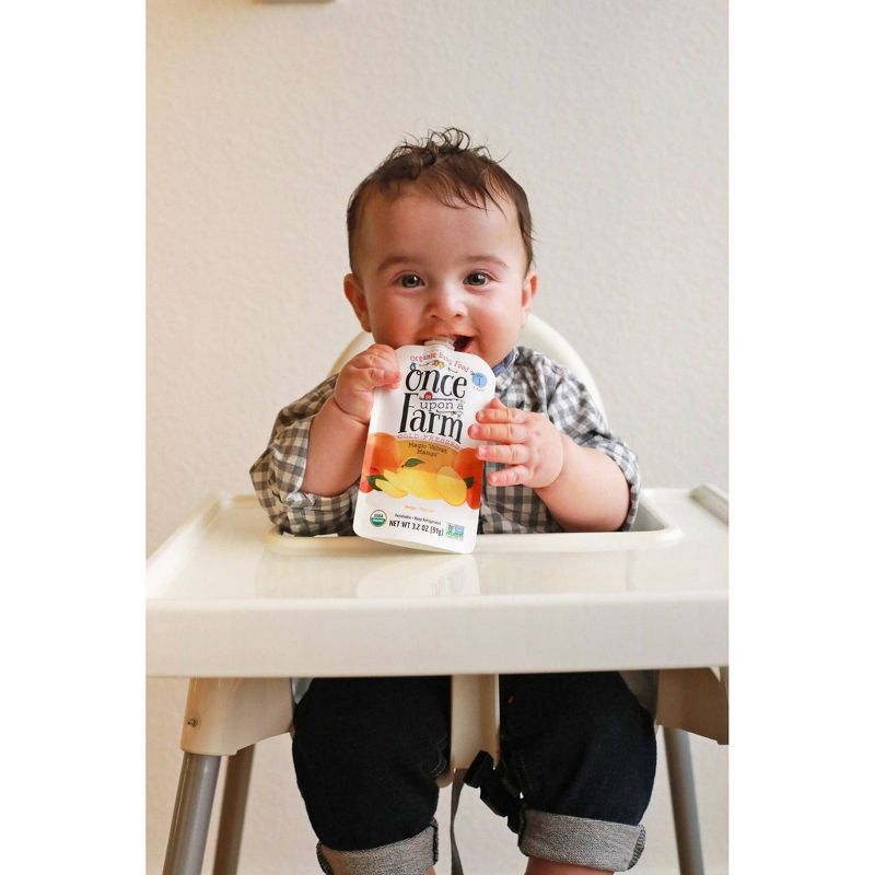 Once Upon a Farm Organic Magic Velvet Mango Stage 1 Baby Food Pouch - 3.2oz