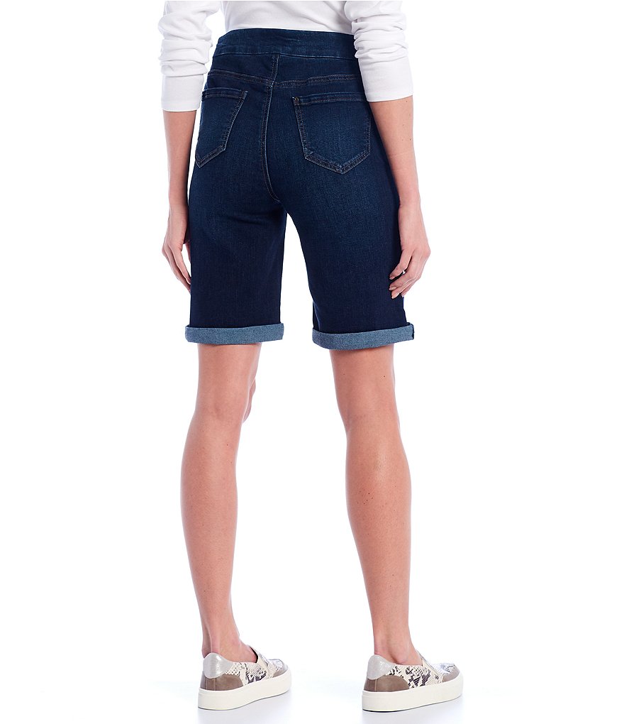Westbound Petite Size the PARK AVE fit Indigo Skimmer Shorts