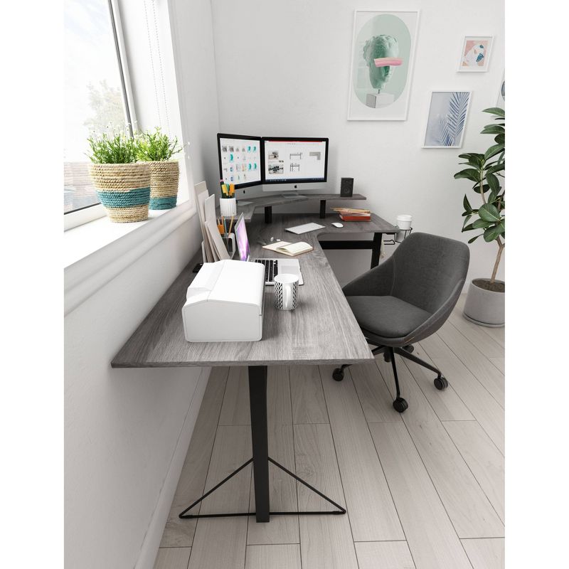 Carnegie Power Computer Gaming Desk Gray/Black - Jamesdar