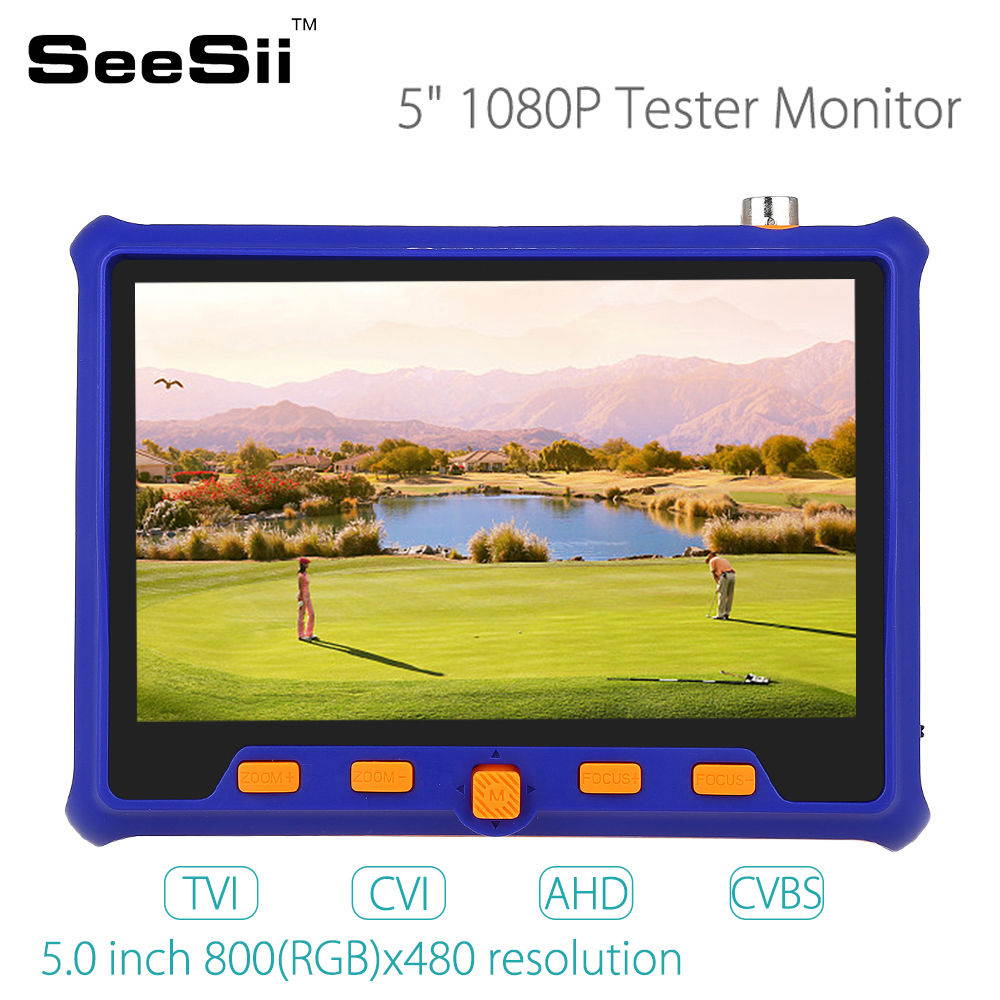 Portable 5" 1080P HD Tester Monitor TVI CVI AHD VGA CVBS CCTV Camera PTZ Tester