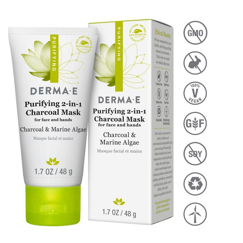 DERMA E Purifying 2-1 Charcoal Face Mask - 1.7oz