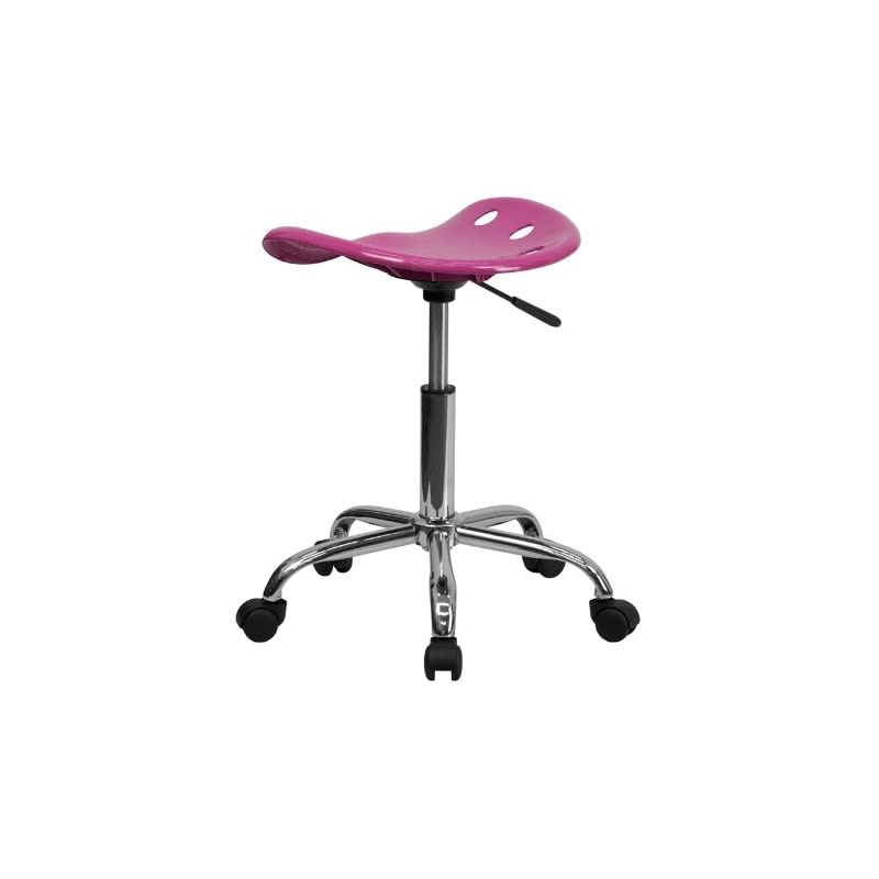 Vibrant Candy Heart Tractor Seat and Chrome Stool