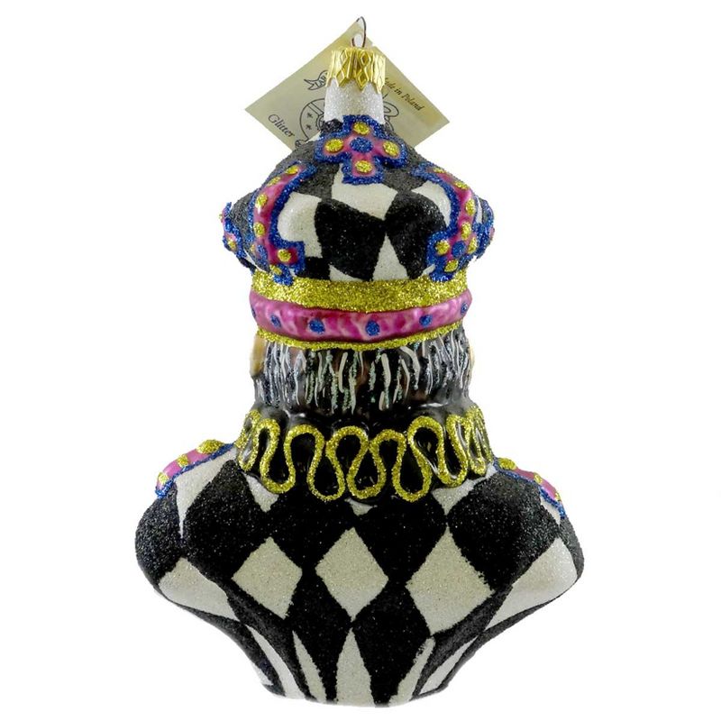 Larry Fraga Harlequin King Kong Ornament Monkey Ape Mardi Gras  -  Tree Ornaments