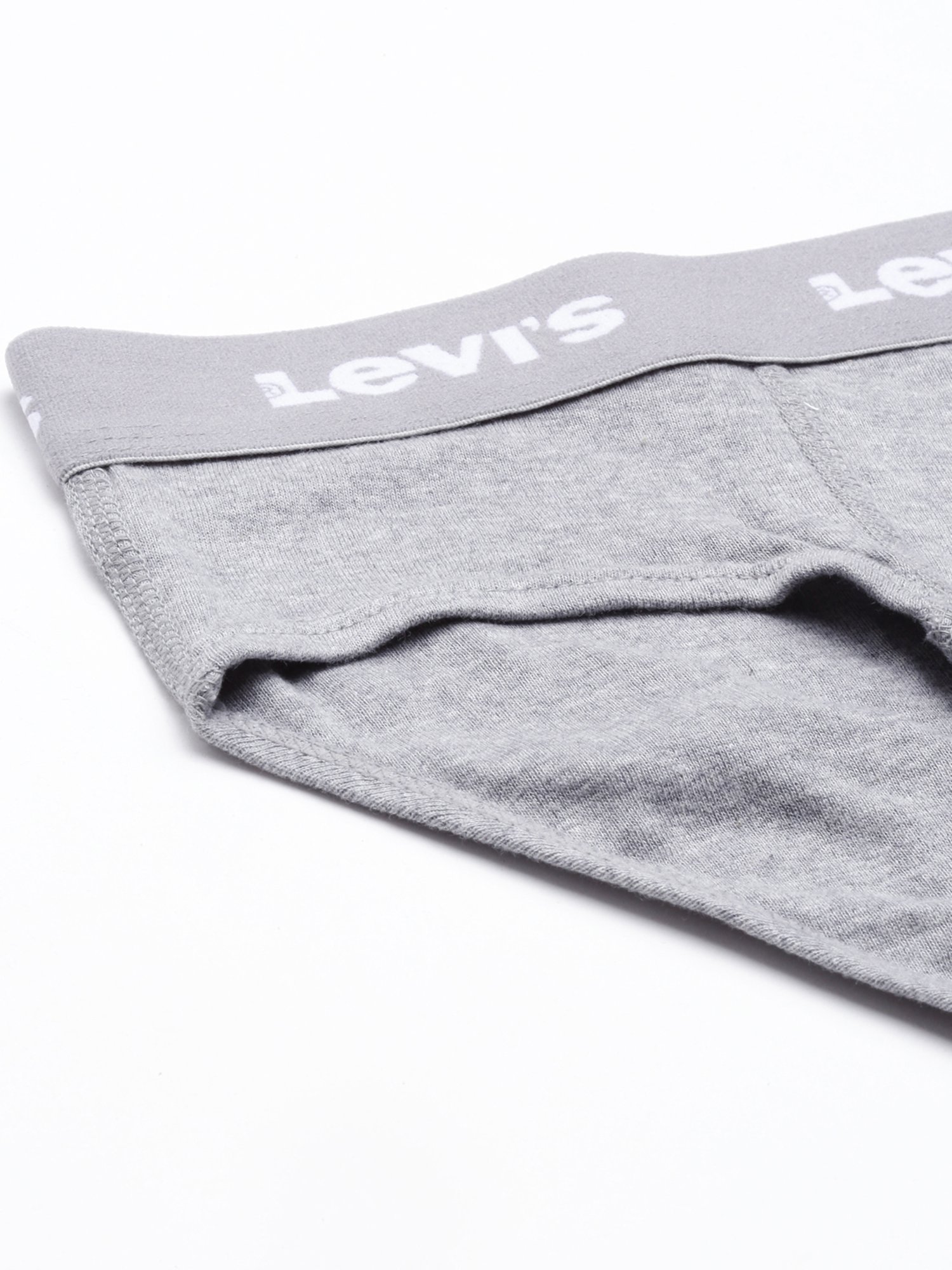 Levi's Light Grey Melange Cotton Briefs - Pack of 2