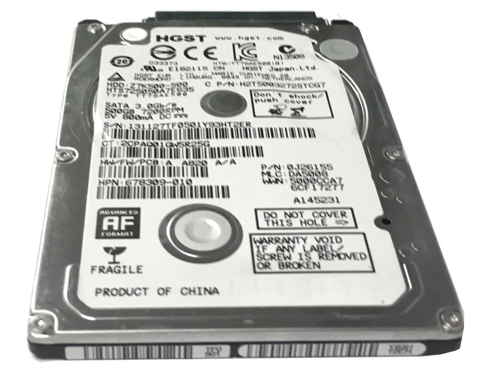 HGST HTS725050A7E635 500GB 7200RPM 32MB Cache SATA 3.0Gb/s 2.5" Internal Notebook Hard Drive - OEM