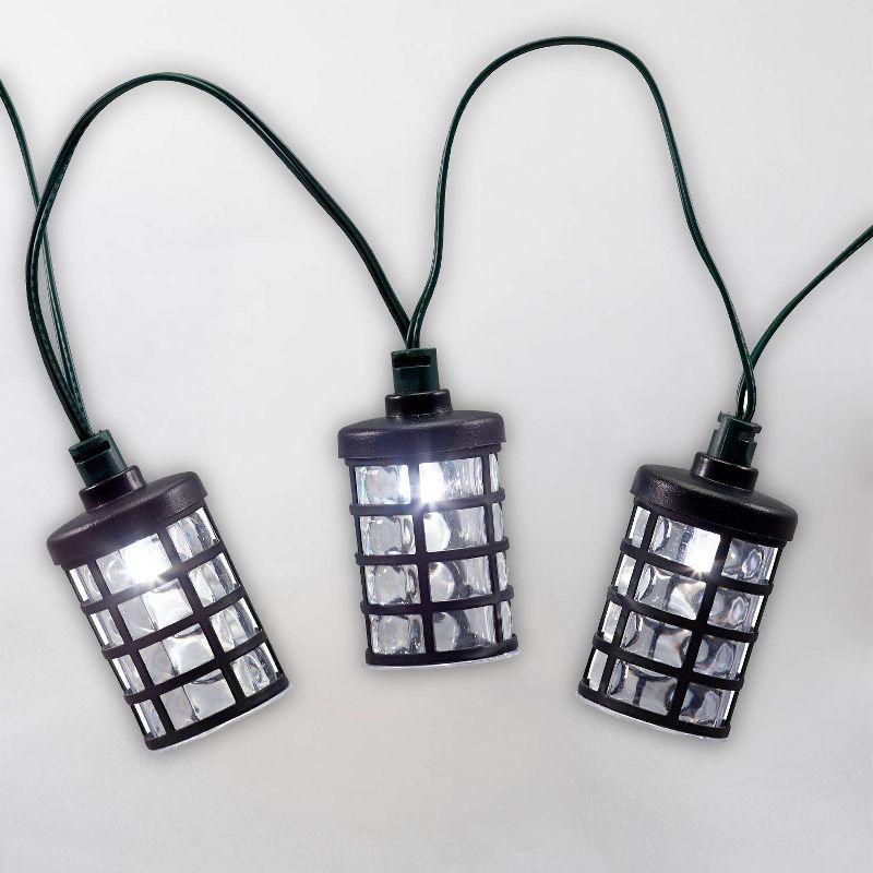 14.7' Smart Solar String Light Amalia Black - 20 White LEDs